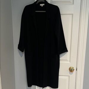 JCrew long black sweater blazer